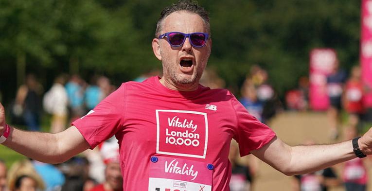 A runner at the Vitality London 10,000 at Hatfield Park