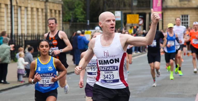 People running in Bath Half marathon