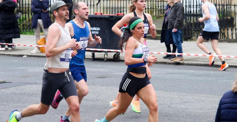 People running in Bath Half marathon