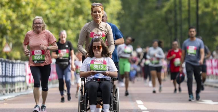 Participants on the Vitality Westminster Mile course