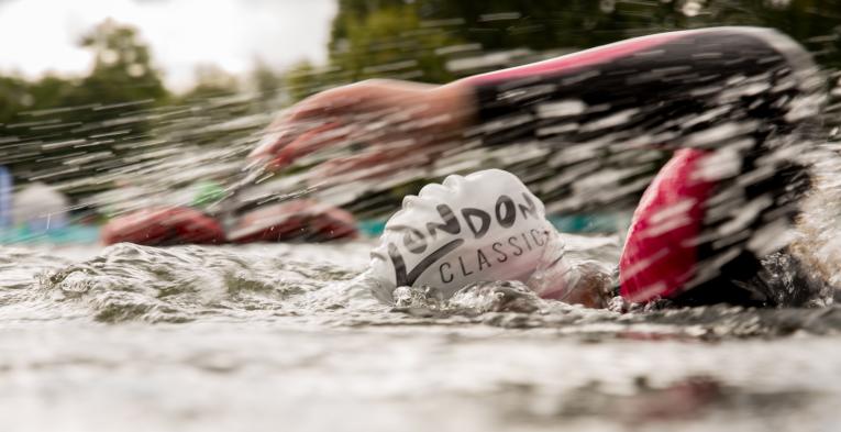 Participant at Swim Serpentine taking part in the two-mile event 