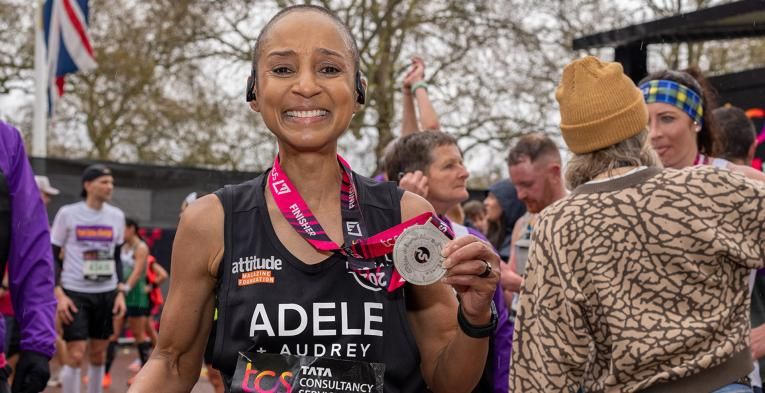 Adele Roberts at the Finish Line