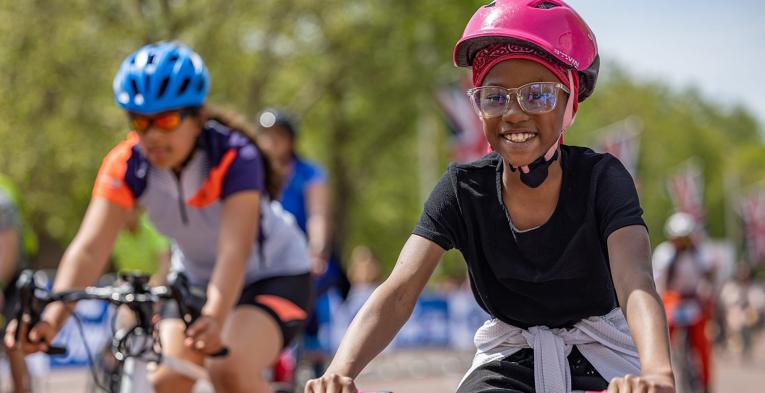 A young participant at RideLondon