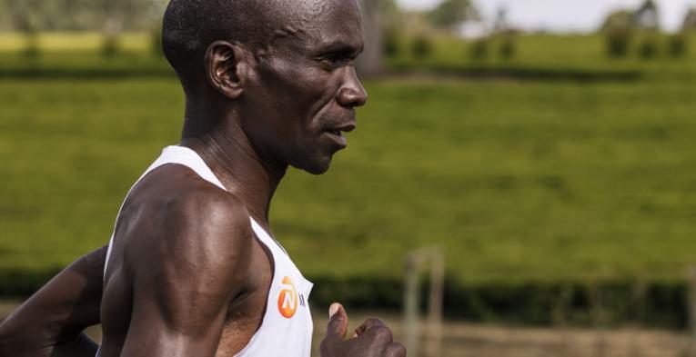 Eliud Kipchoge training in Kenya