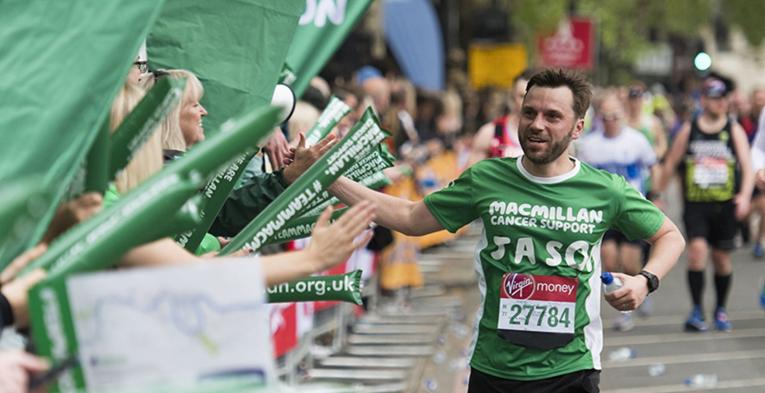 Macmillan runner during the TCS London Marathon