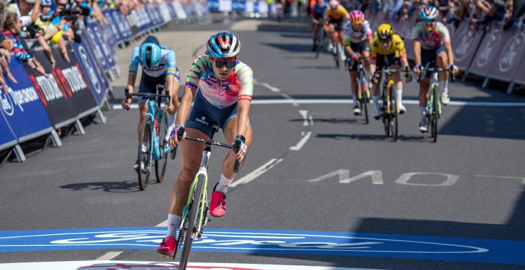 Chloe Dygert wins Stage Two on the 2023 Ford RideLondon Classique