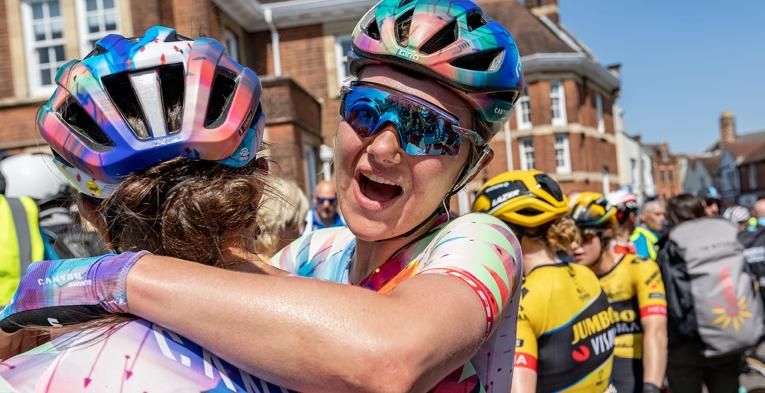 Ford RideLondon participants hugging