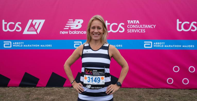 Sophie Raworth before the TCS London Marathon