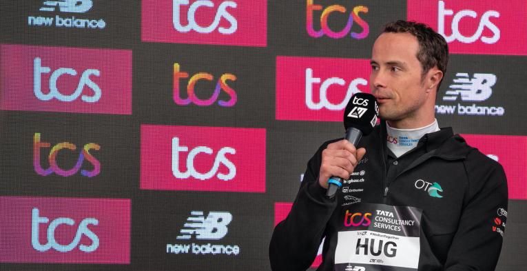 Marcel Hug at the TCS London Marathon pre-race press call