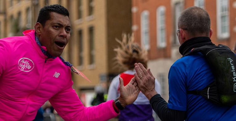 A volunteer at The Vitality Big Half