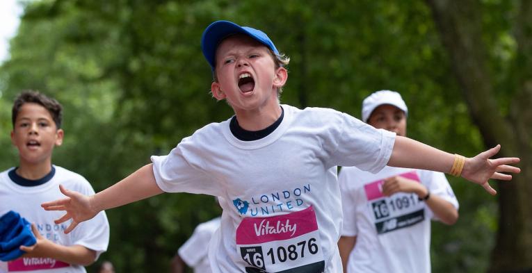 Young runners enjoy taking part in The Vitality Westminster Mile