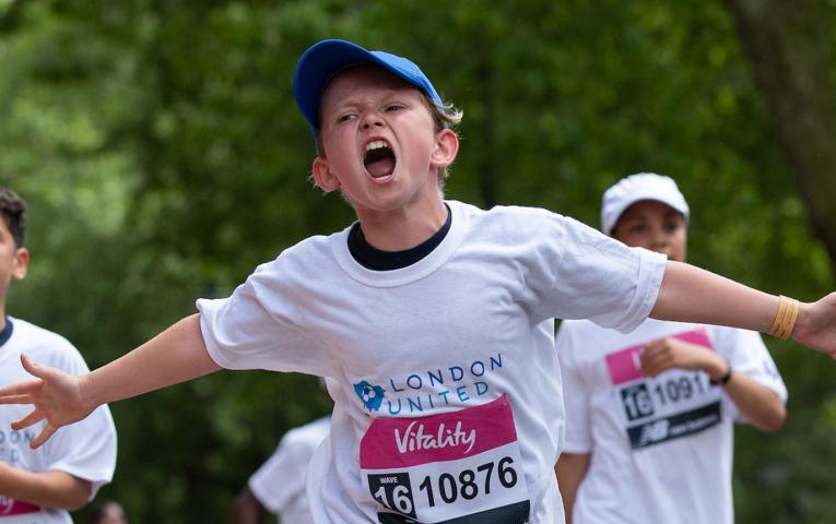 Young runners enjoy taking part in The Vitality Westminster Mile