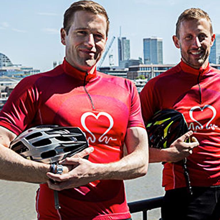 Two cyclists in London