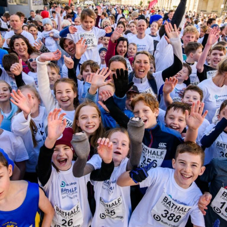 Lots of kids getting excited to run.