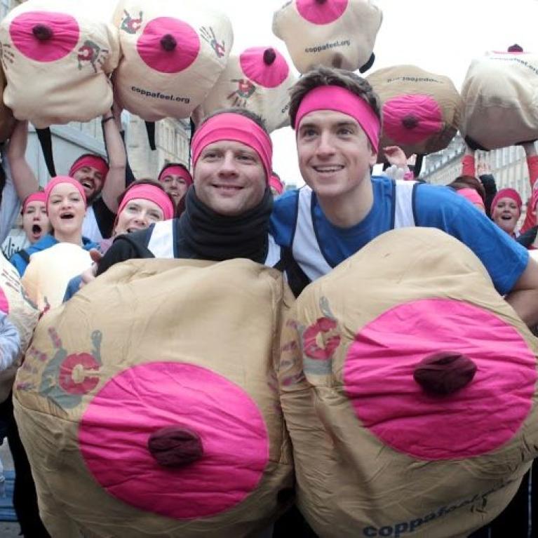 People in Bath dressed in silly costumes.