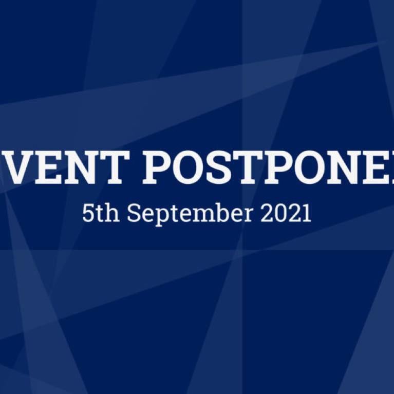 Event postponed - 5th September  2021