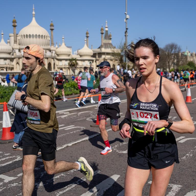 women running in brighton