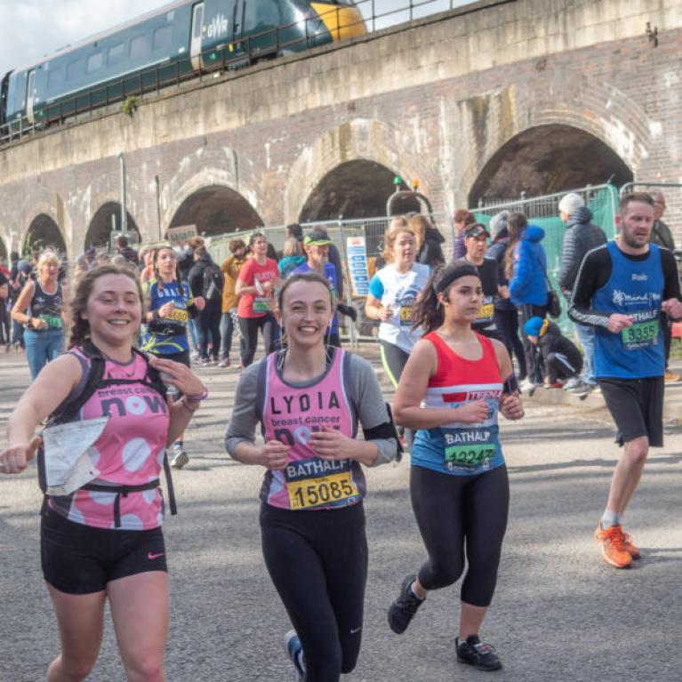 People running in Bath.