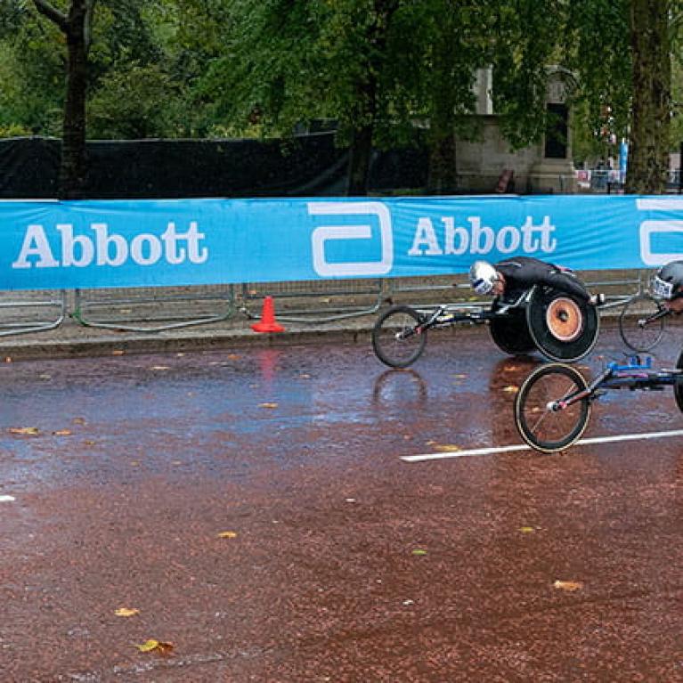 Abbott branding at the 2020 Virgin Money London Marathon