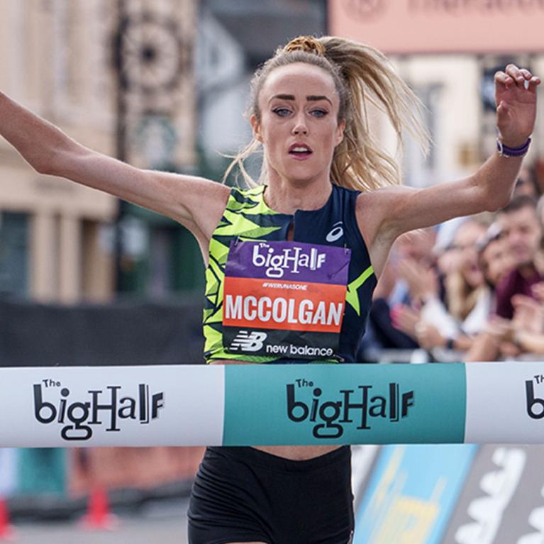 McColgan at the Finish Line