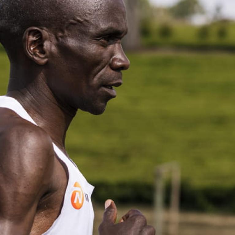 Eliud Kipchoge training in Kenya