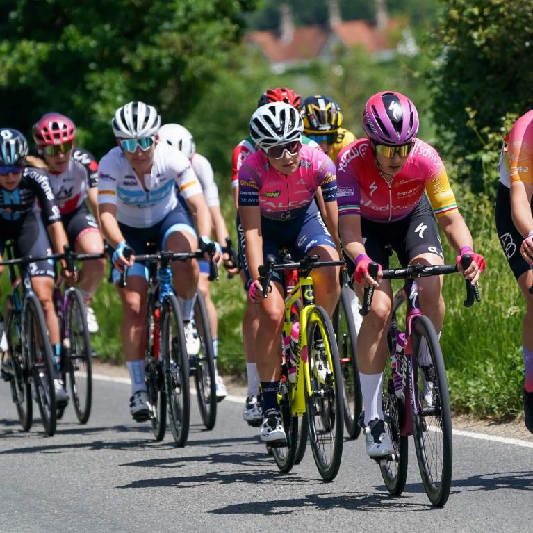 A group of pro cyclists in the Ford RideLondon Classique