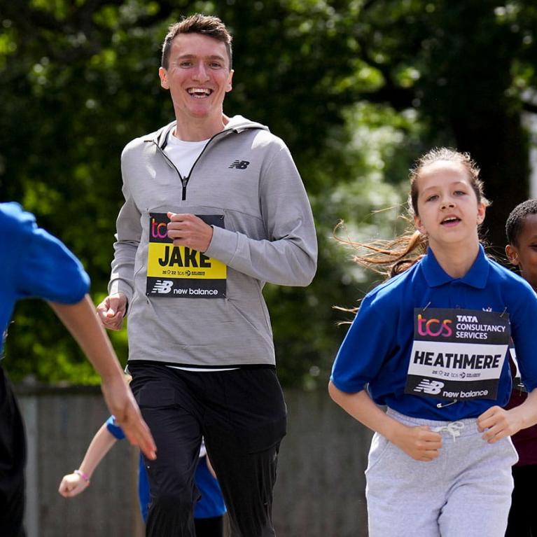 olympian Jake Wightman encourages pupils to get active