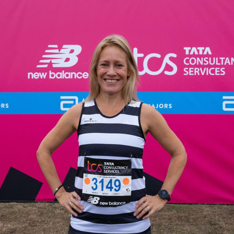 Sophie Raworth before the TCS London Marathon