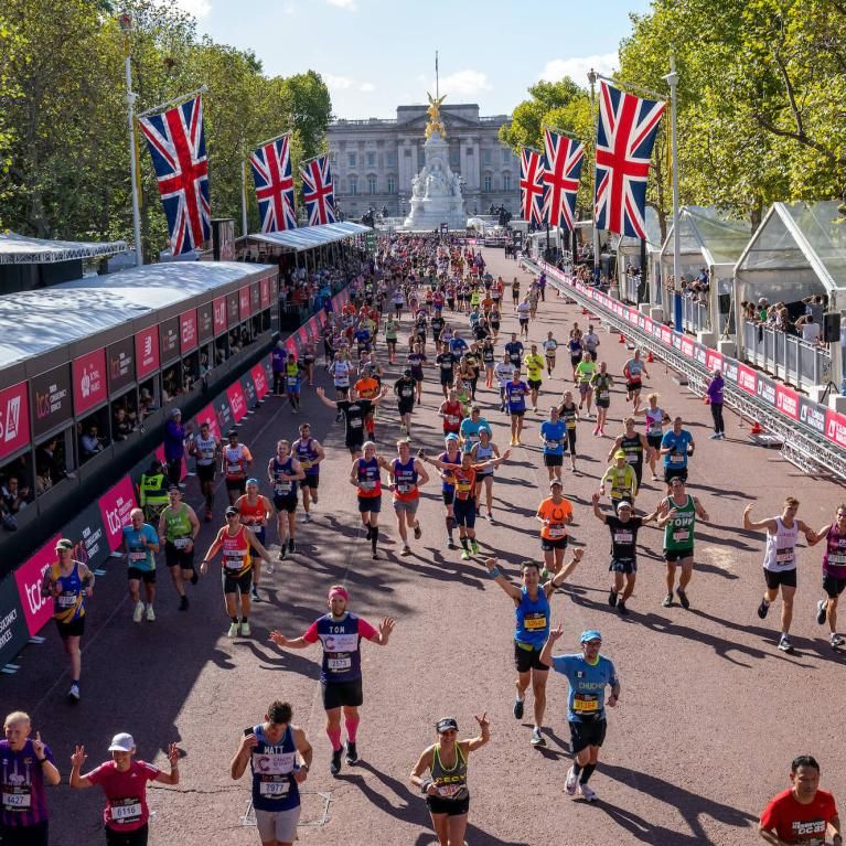 TCS London Marathon participants on The Mall