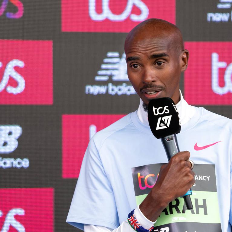 Sir Mo Farah at a press call