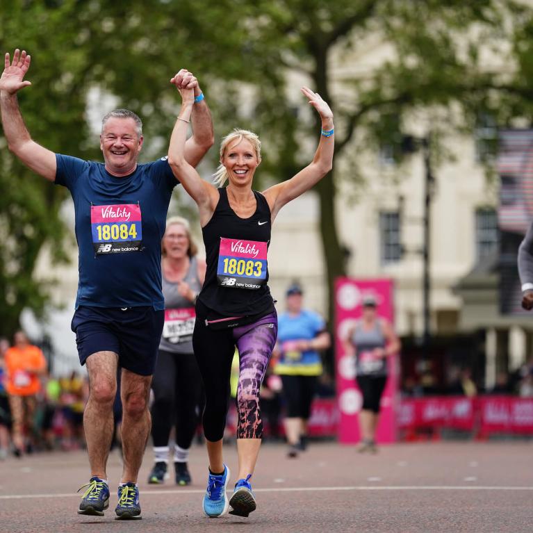 Happy participants at the Vitality London 10,000