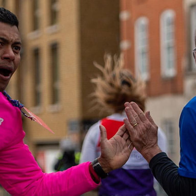 A volunteer at The Vitality Big Half