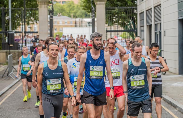 Runners make their way to the Great City Race Start Line