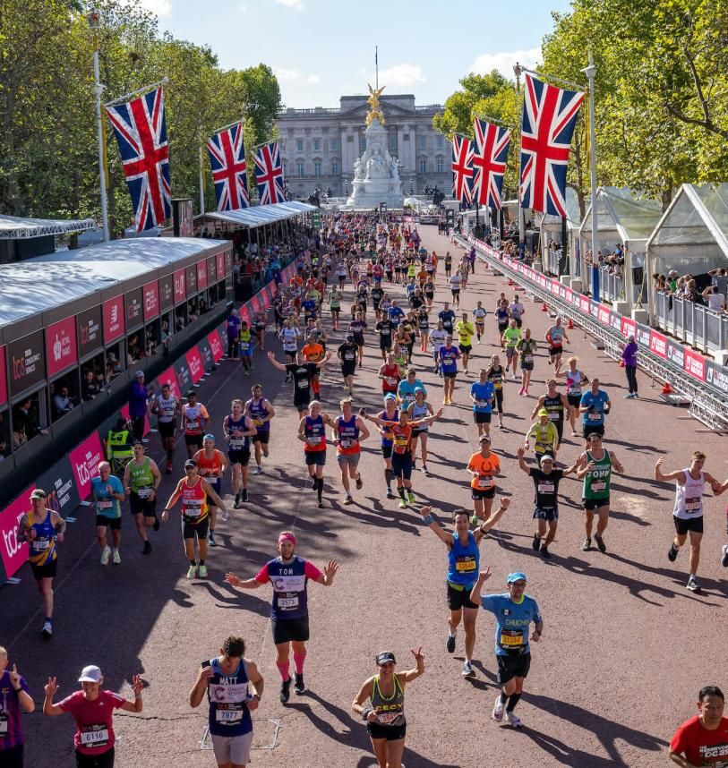 TCS London Marathon participants on The Mall