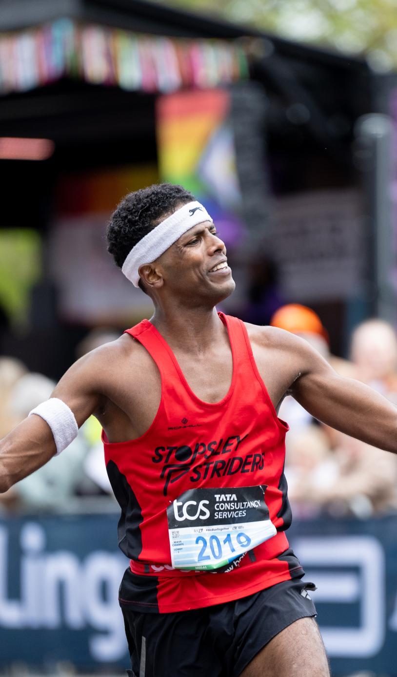 Runner passes through Rainbow Row