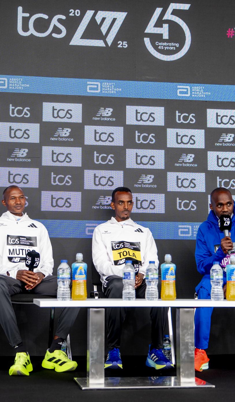 Elite Men's press conference for the 2025 TCS London Marathon
